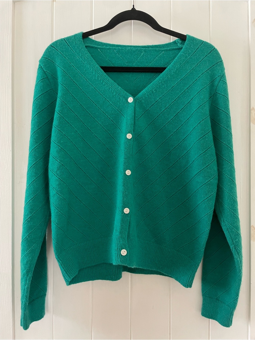 Women’s Emerald Green Button Down Cardigan Size M